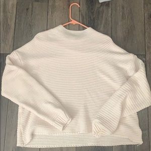 Soft cream mock neck sweater